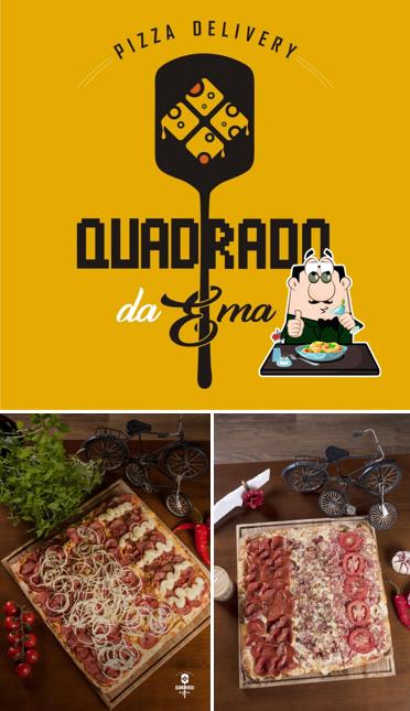 Comida em Quadrado da Ema Pizza