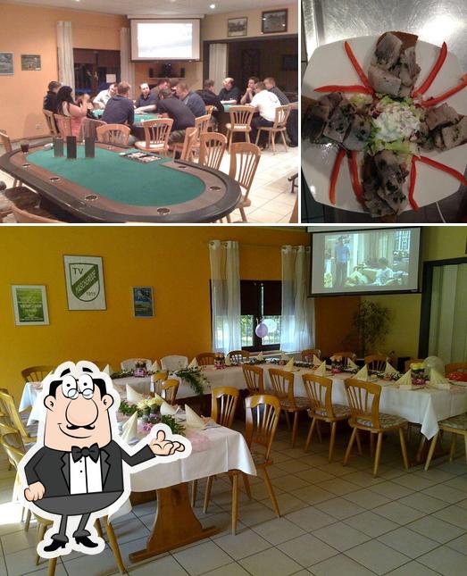 Take a look at the picture showing interior and food at Sportgasthaus Mascherode