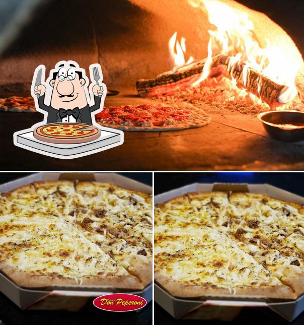 Escolha pizza no Pizzaria Don Peperoni