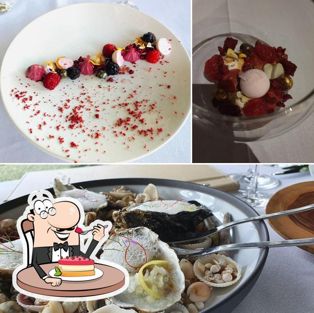 Le chêne Restaurant serviert eine Vielfalt von Desserts 