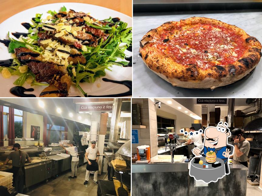 Tra le varie cose da Pizzeria Scostumata di Mario De Marco si possono trovare la cibo e interni