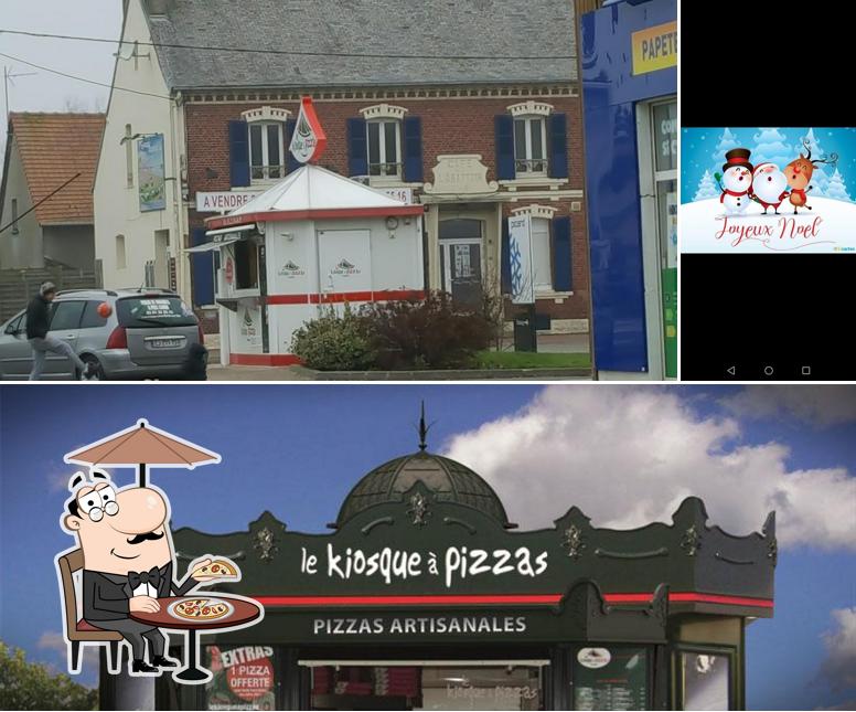 L'extérieur de le kiosque a pizzas