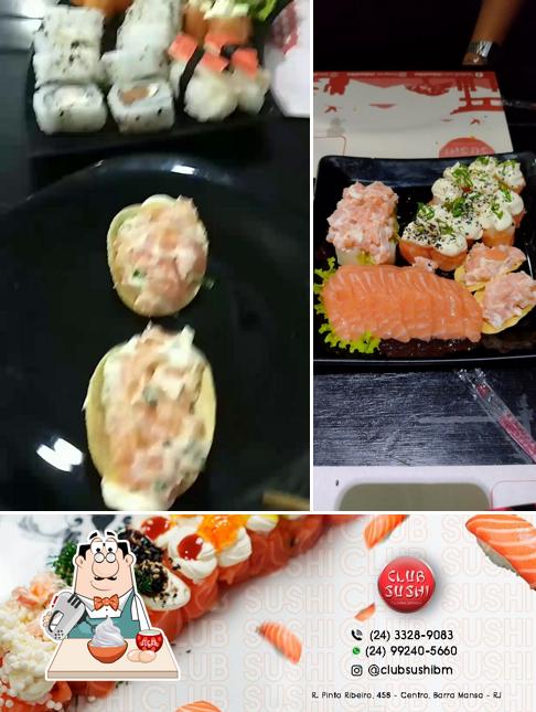 Club Sushi serve uma escolha de sobremesas