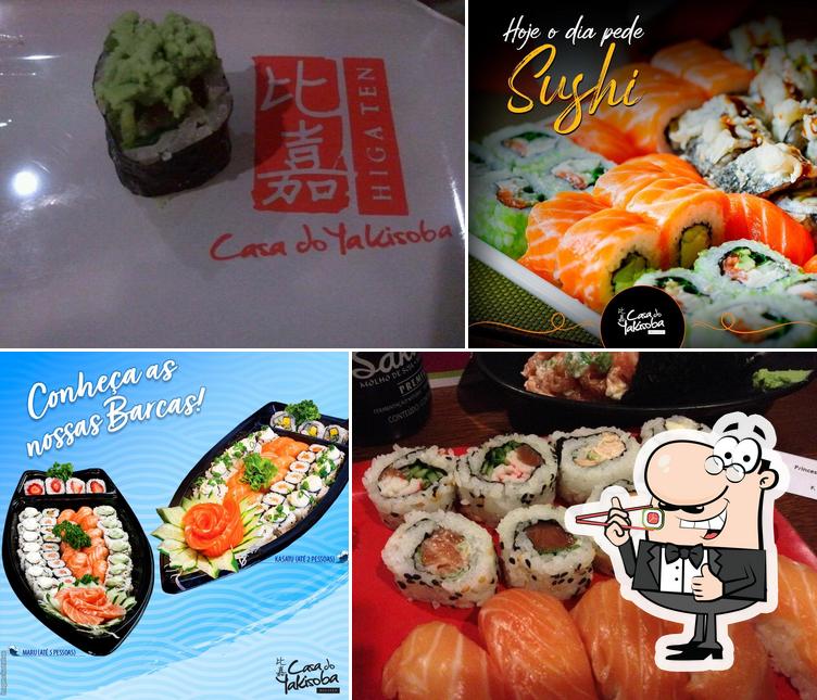 Escolha diferentes opções de sushi