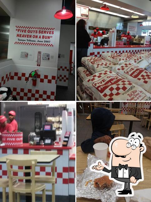 The interior of Five Guys
