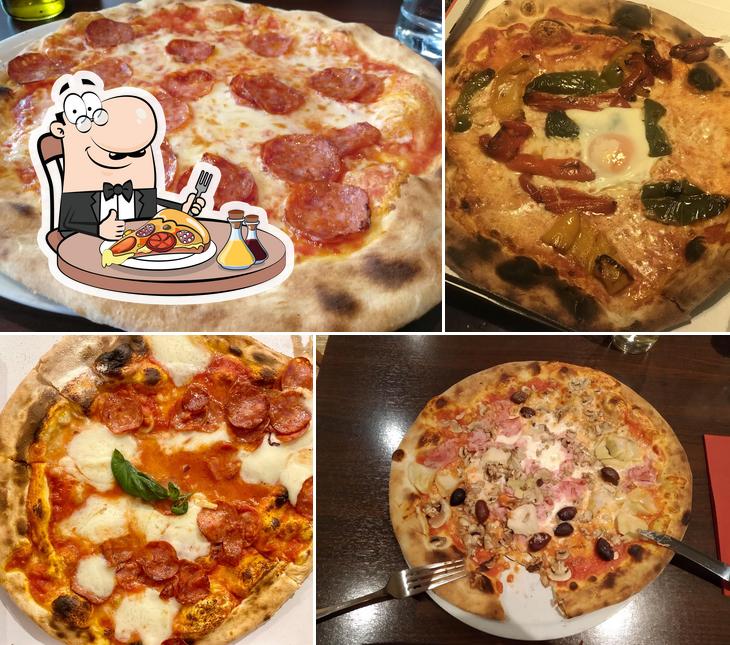 Kostet verschiedene Variationen von Pizza