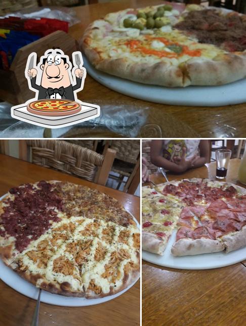 Consiga diferentes tipos de pizza