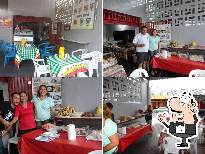 O interior do Cafeteria Victória