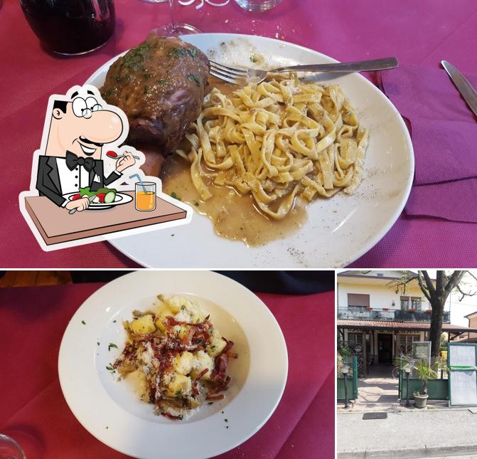 Mira las fotos donde puedes ver comida y exterior en Ostaria A Le Casete da Bidut