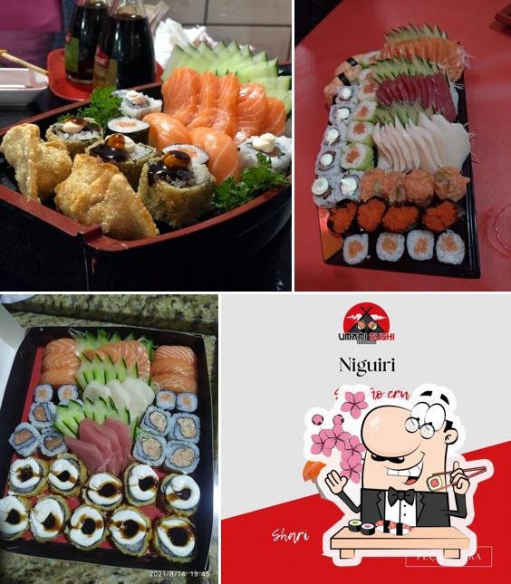 Escolha diversas opções de sushi