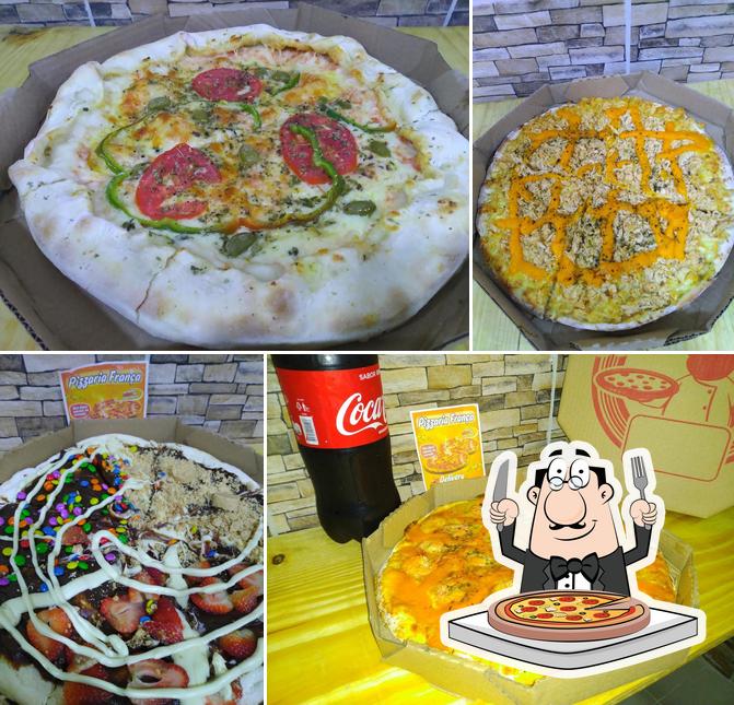 Escolha pizza no Conveniência depósito França