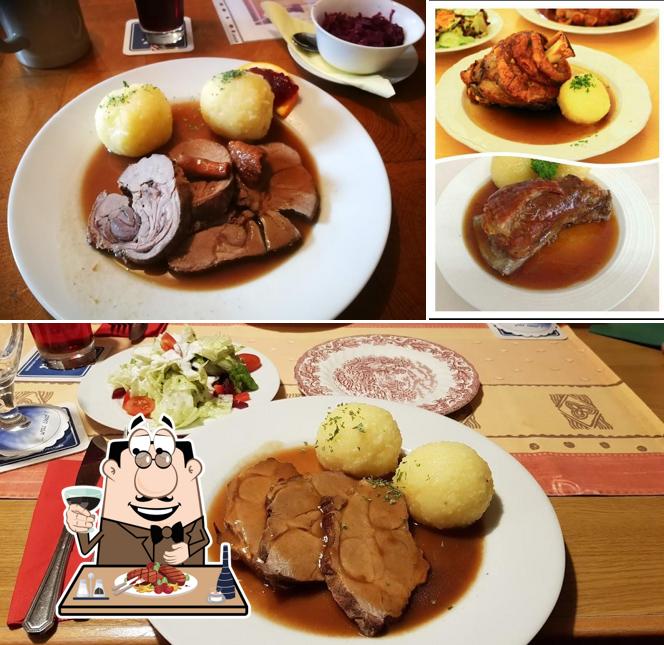Commandez des repas à base de viande à Gasthaus Zur Linde