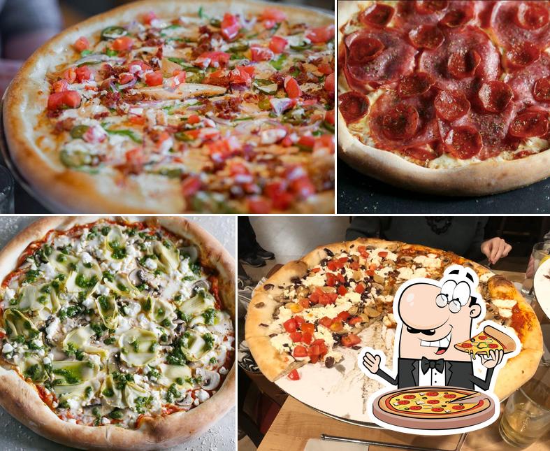 Order pizza at Dewey's Pizza