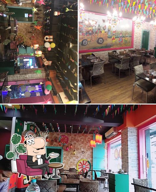 Take a seat at one of the tables at Mast Punjabi Dhaba Ulubari