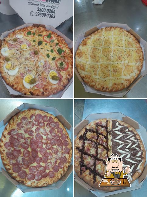 Escolha pizza no BellaMia Pizzaria