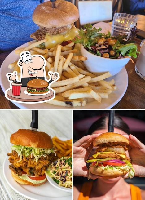 Treat yourself to a burger at Chickpea Restaurant