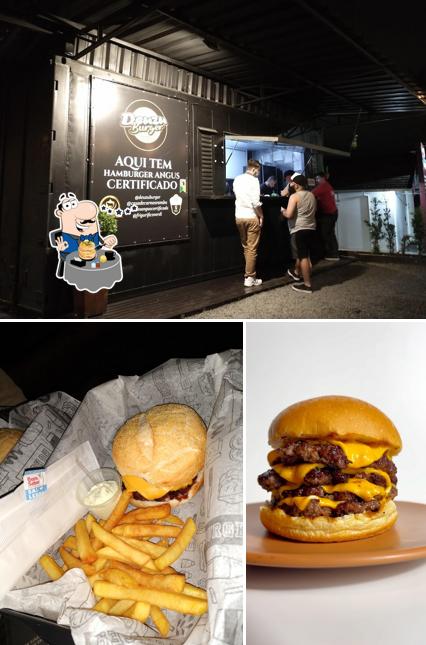 Entre diferentes coisas, comida e interior podem ser encontrados no Deuzu Burger