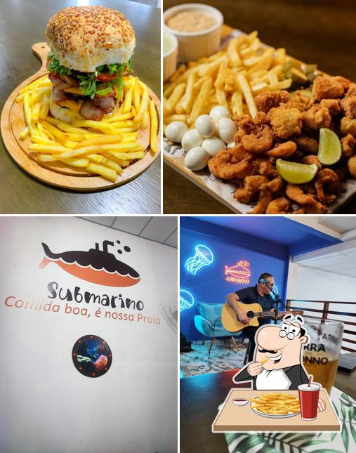 Batata frita em Submarino - Tábuas Pizzas Burguer Rincão