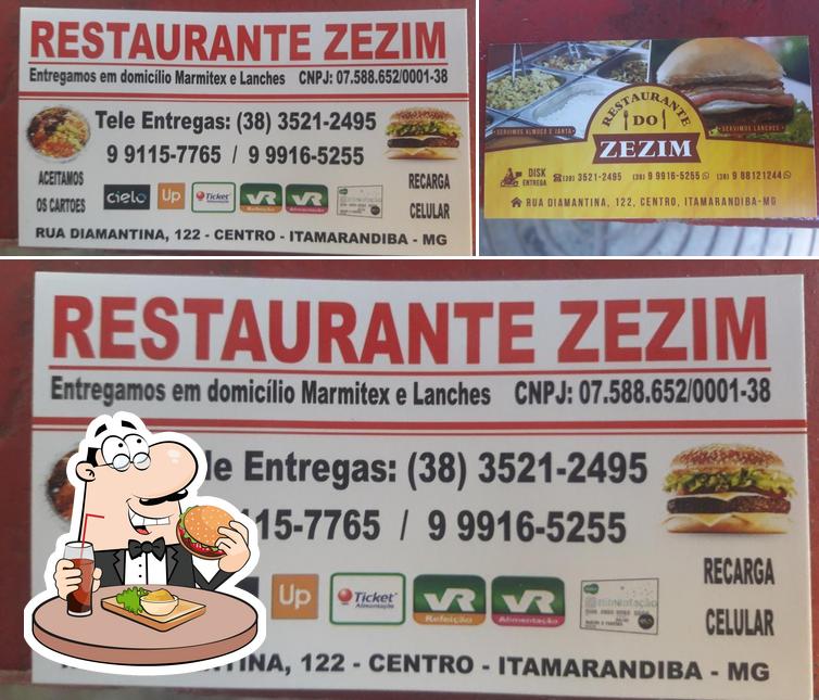 Peça um hambúrguer no Restaurante Do Zezim
