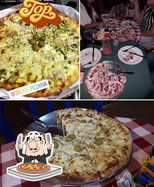 Pick pizza at Julios Pizzaria