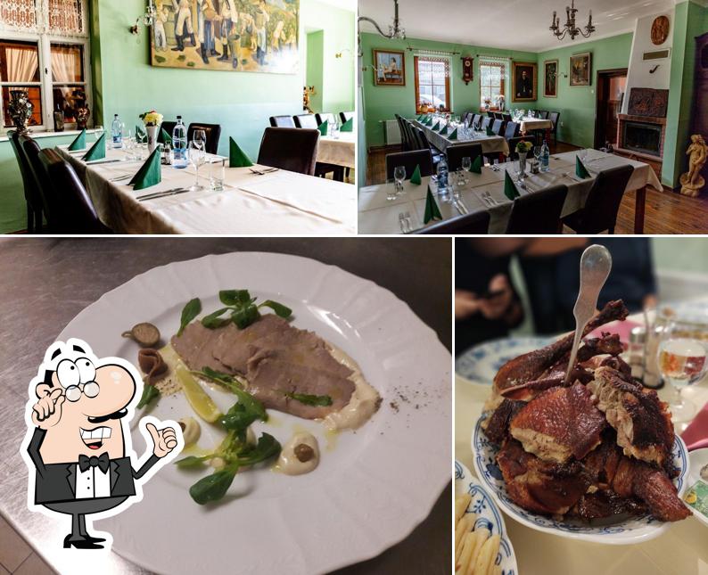 Estas son las fotografías que muestran interior y comida en Grobská Chalúpka
