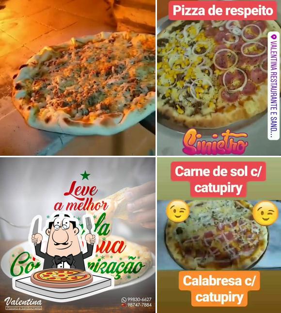 Experimente pizza no Valentina pizzaria sanduicheira