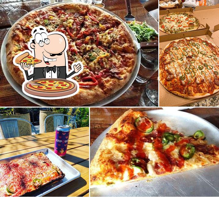 Order pizza at Trophy Brewing & Pizza