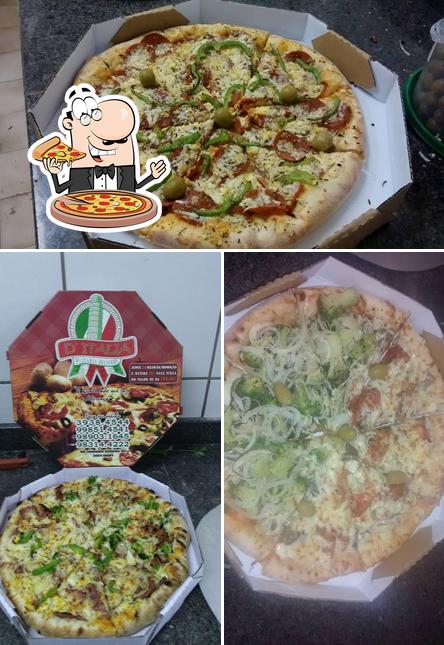 Escolha pizza no DItalia Pizzaria