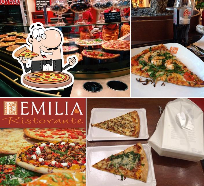 Choisissez des pizzas à Emilia