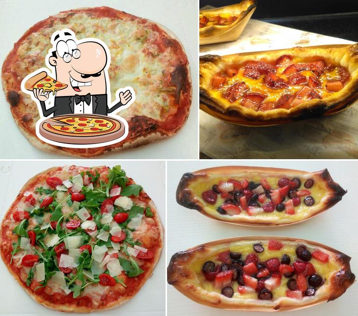 Bestellt diverse Arten von Pizza