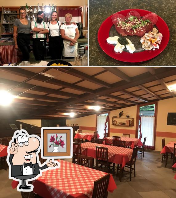 La interni e cibo del ristorante