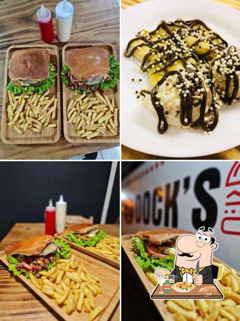 Comida em Dock's Burger