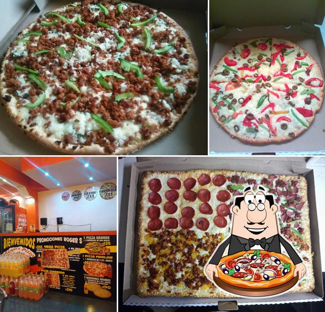 Get pizza at Roger's Pizza