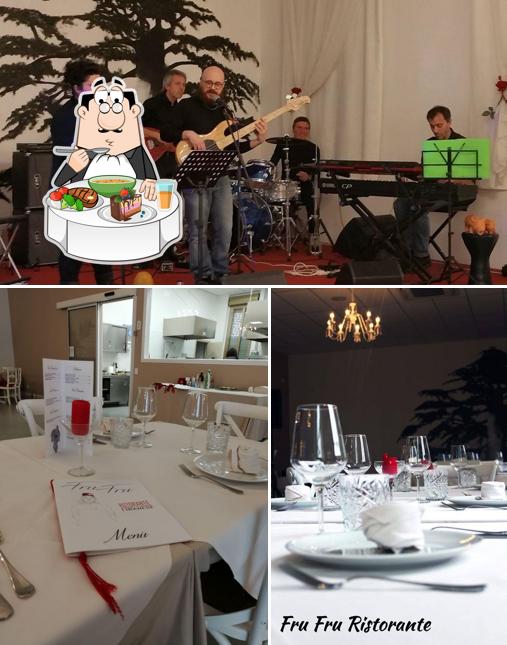 Dai un’occhiata alla immagine che mostra la tavolo da pranzo e interni di Fru Fru Ristorante Libanese