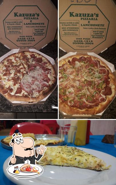 Escolha diferentes variedades de pizza