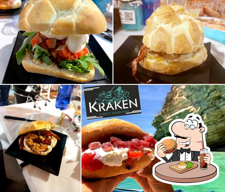 Ordina un hamburger a Kraken street food fish