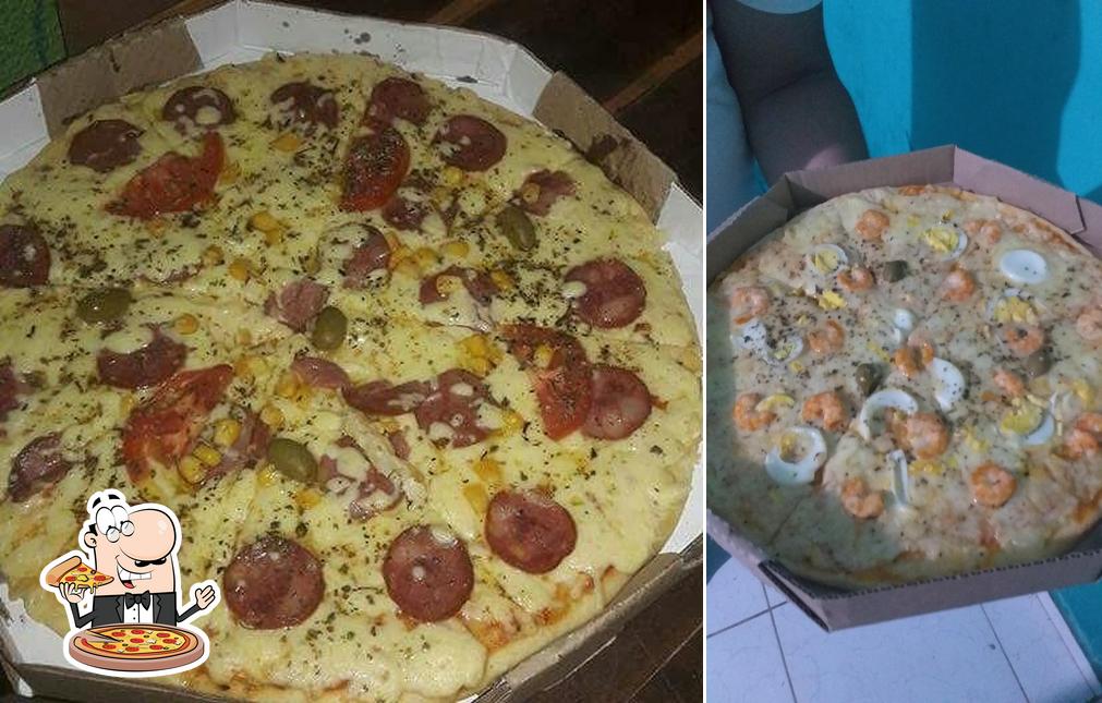 Escolha pizza no FG pizzaria