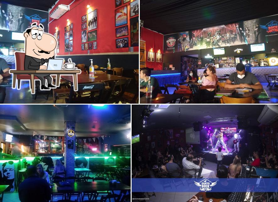 O interior do Santo Rock Bar