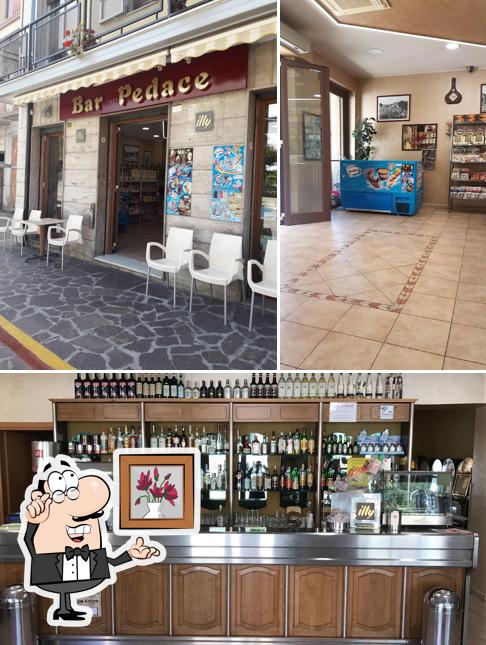 This is the picture showing interior and wine at Bar Pedace