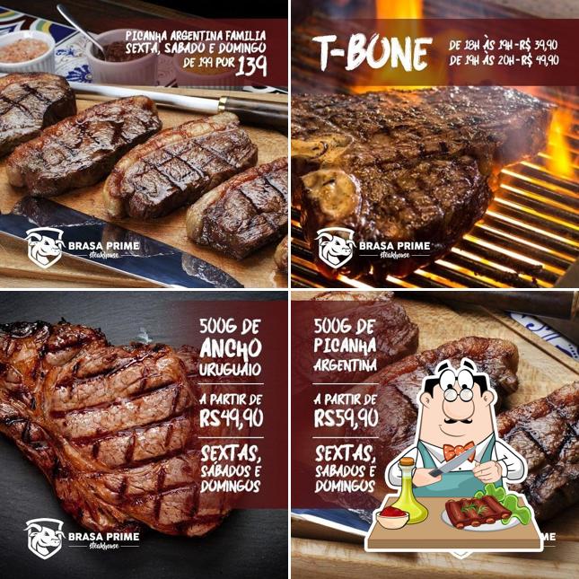 Peça pratos de carne no Brasa Prime