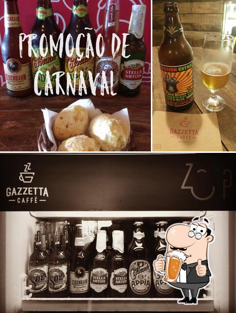 Gazzetta Caffé serve uma variedade de cervejas
