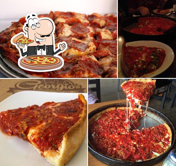 Prueba una pizza en Georgio's Chicago Pizzeria & Pub