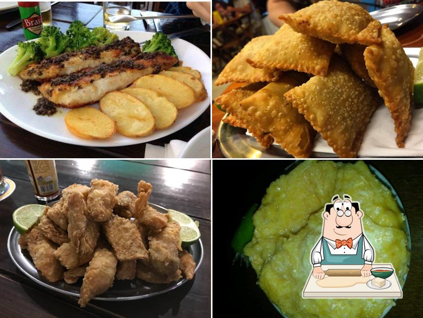 Samosas em Garoupa