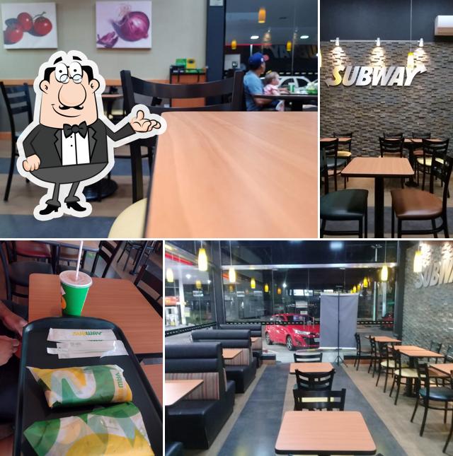 O interior do Subway