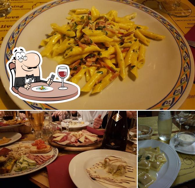 Tra le diverse cose da Osteria Buca delle Campane si possono trovare la cibo e birra
