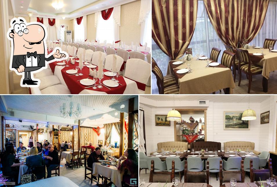 The interior of Restaurant Roza vetrov