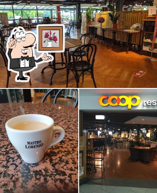 Installez-vous à l'une des tables de Coop Restaurant Conthey Bassin