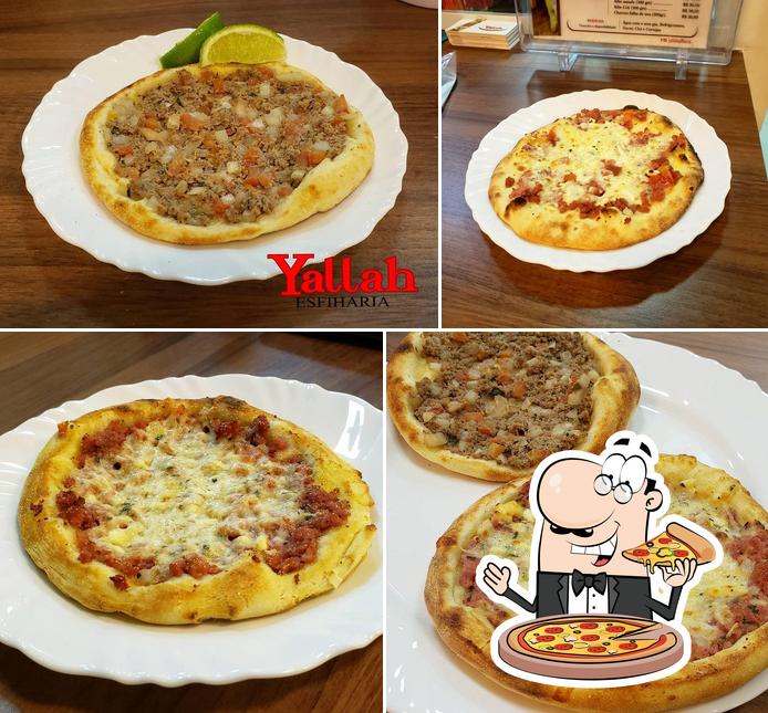 Peça pizza no Yallah Esfiharia