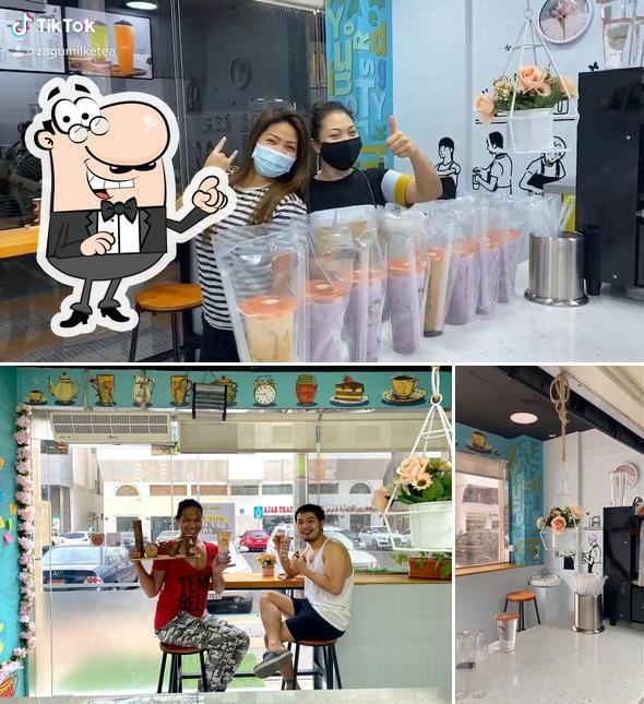 El interior de Zagu Milk Tea Drinks Cafe