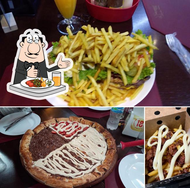 Platos en Fast Burguer X e Pizzas Coral